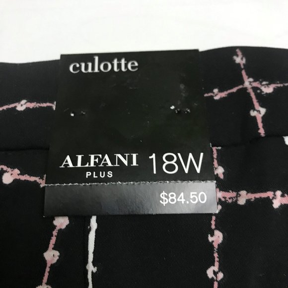 Alfani Womens Plus Plaid Belt Culottes Pants 18W - Picture 5 of 6